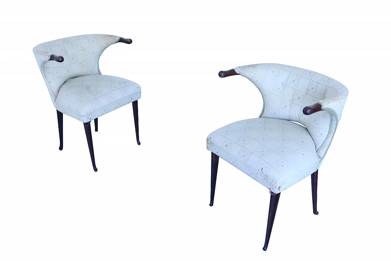 Pair of Italian small chairs, 40s 1143909