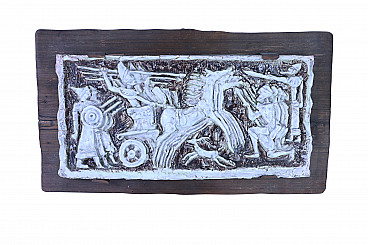 Ceramic panel with war scene