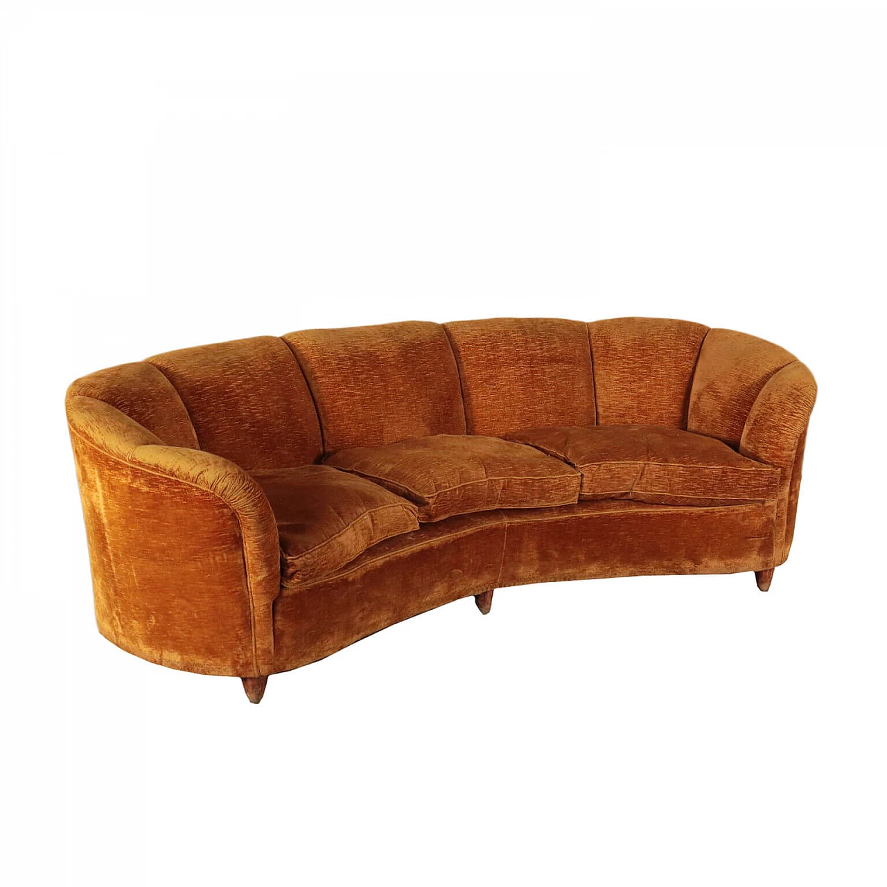 Italian orange vevet sofa, 40s 1144260