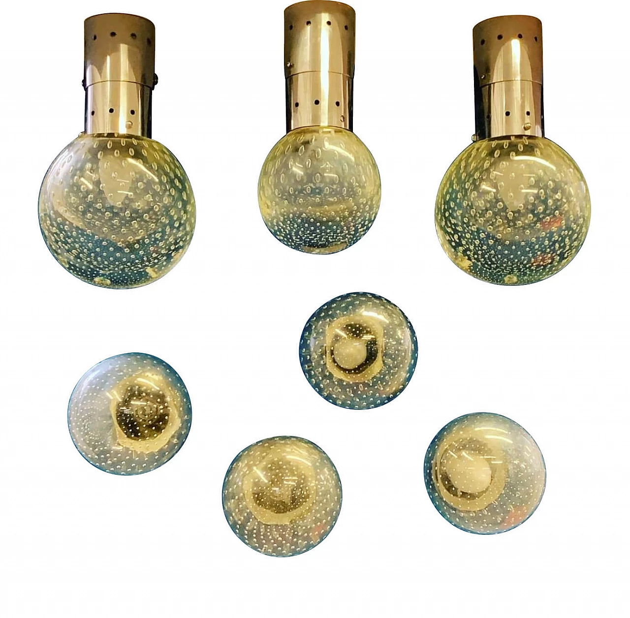 7 Lampade in vetro di Murano di Gino Sarfatti per Arteluce, anni '50 1144425