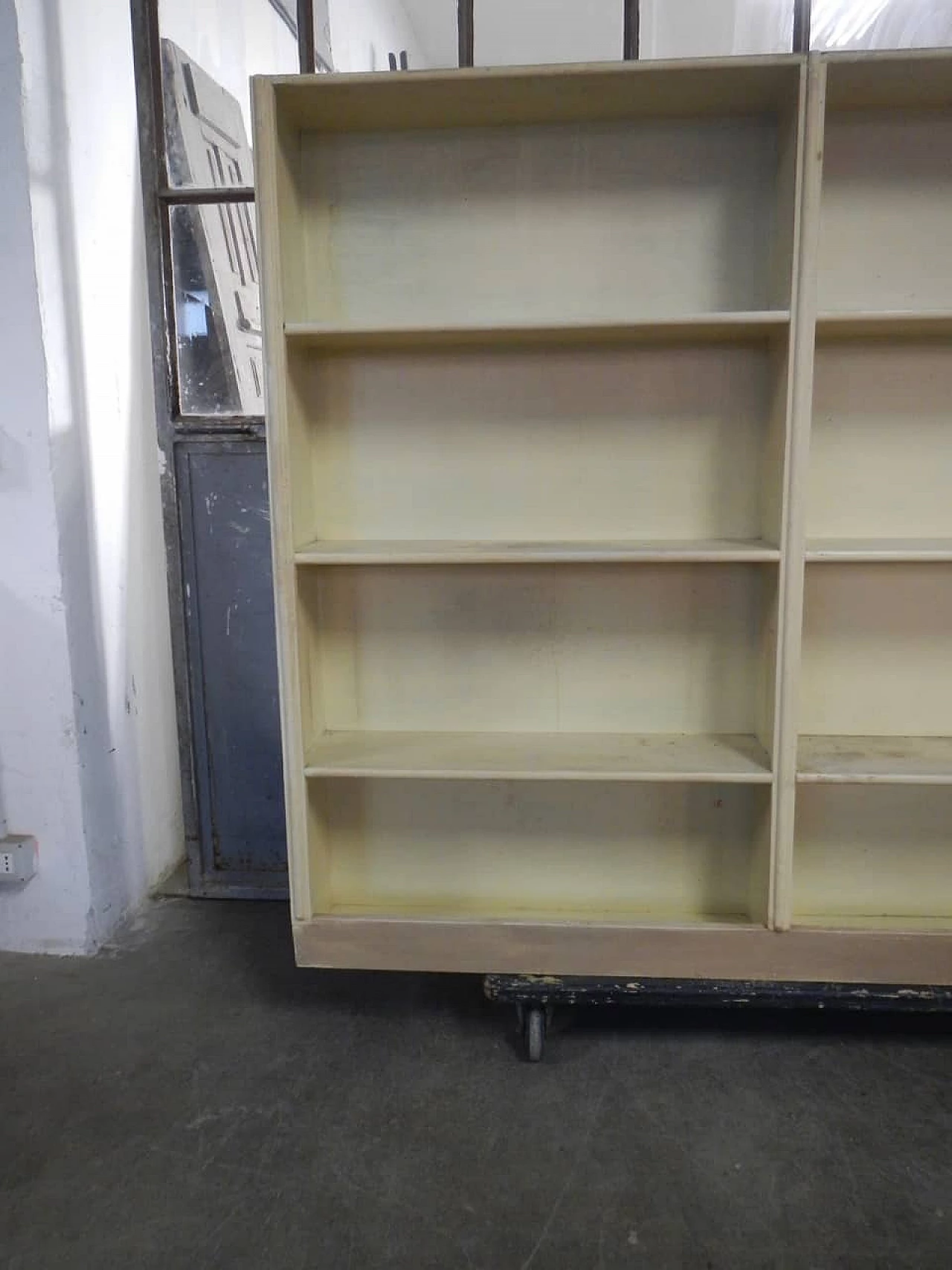 Large ulti shelf bookcase in fir wood, 50s 1180579