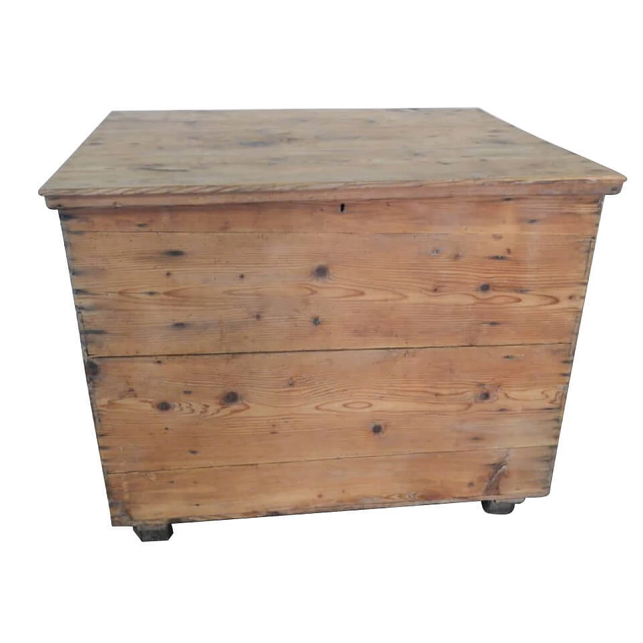 Trunk or case in fir wood with lid, 50s 1180655