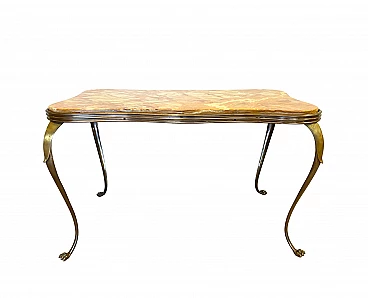 Coffee table in bronze and onyx, 40s