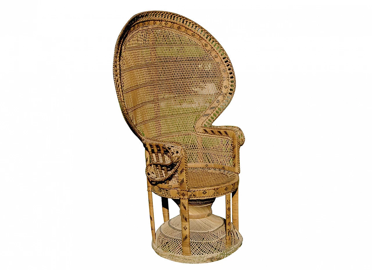 Peacock bamboo armchair, 60s 1181092
