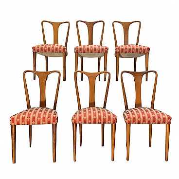 6 Guglielmo Ulrich chairs in cherry wood, 1939