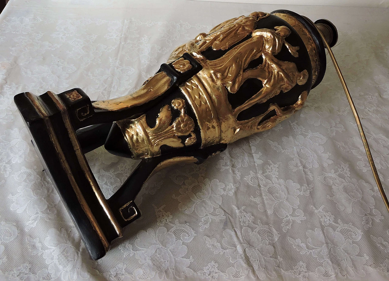 Art Deco table lamp decorated with gold leaf, 60s 1181351