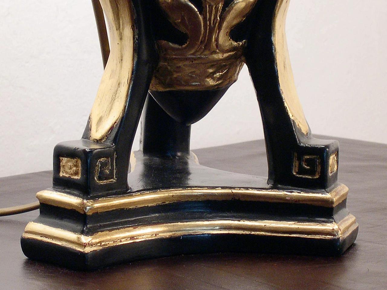 Art Deco table lamp decorated with gold leaf, 60s 1181361
