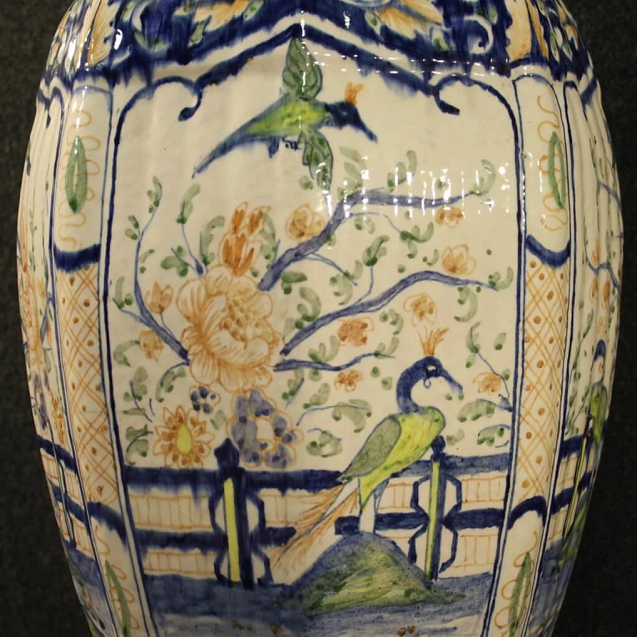 Vaso italiano in ceramica dipinta, XX secolo 1181401