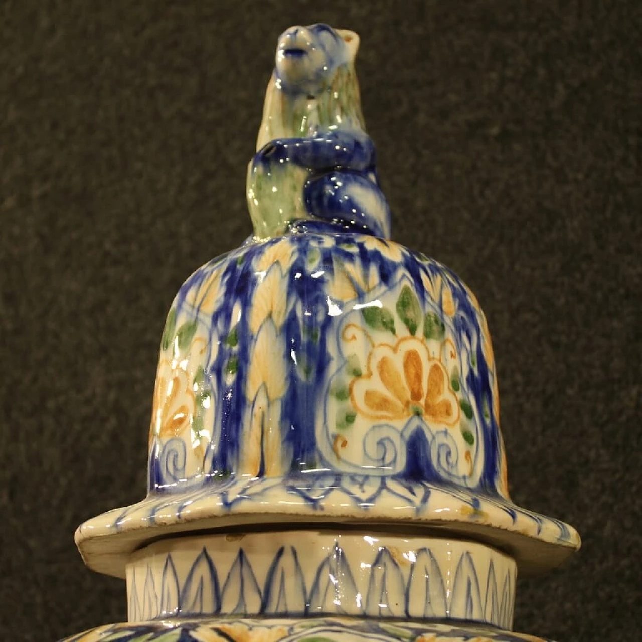 Vaso italiano in ceramica dipinta, XX secolo 1181403
