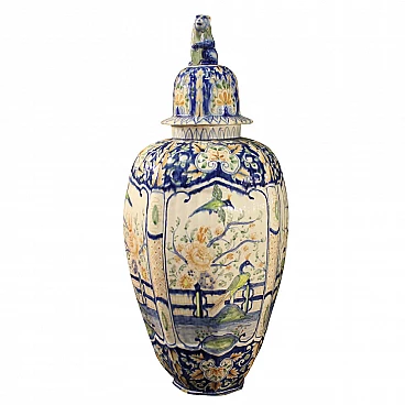Vaso italiano in ceramica dipinta, XX secolo