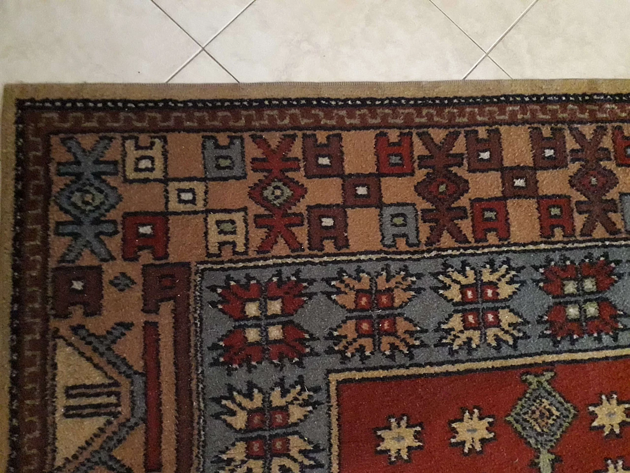 Kazak rug in pure virgin wool, 60s 1181606