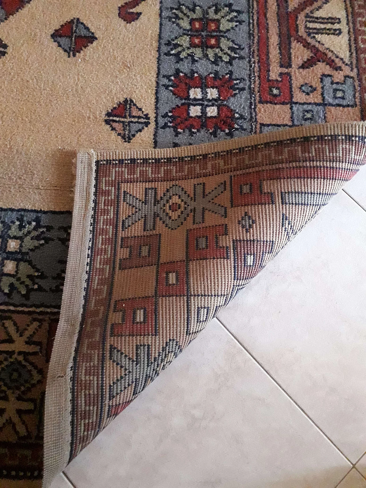 Tappeto Kazak in pura lana vergine, anni '60 1181609