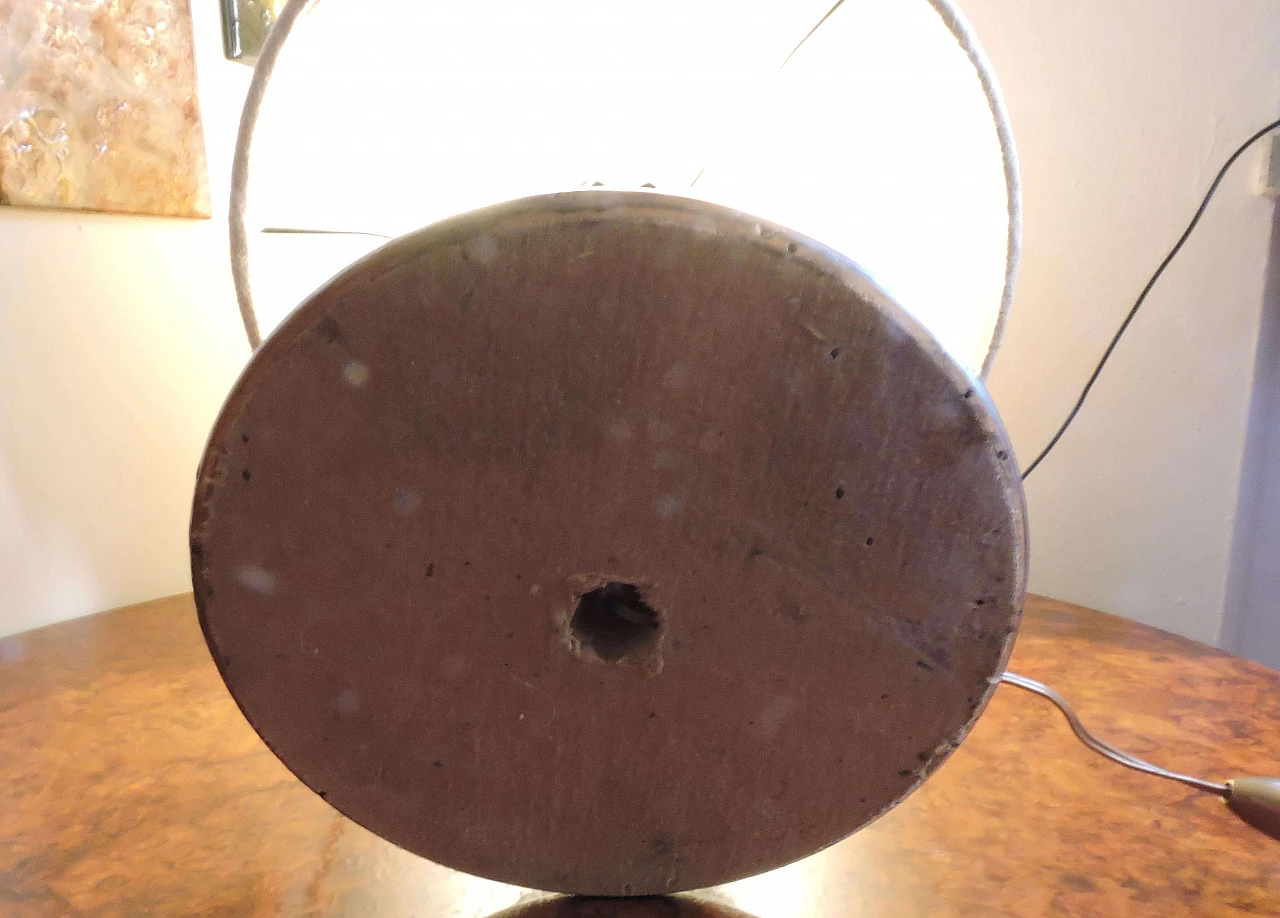 Table lamp in walnut wood, 70s 1181675