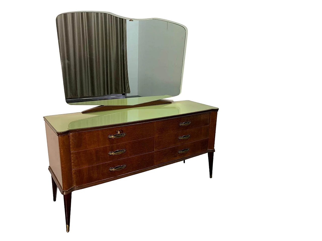 Chest of drawers with mirror in mahogany, 1950s 1181926