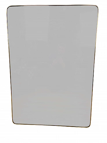 Mirror in brass and glass, 50s