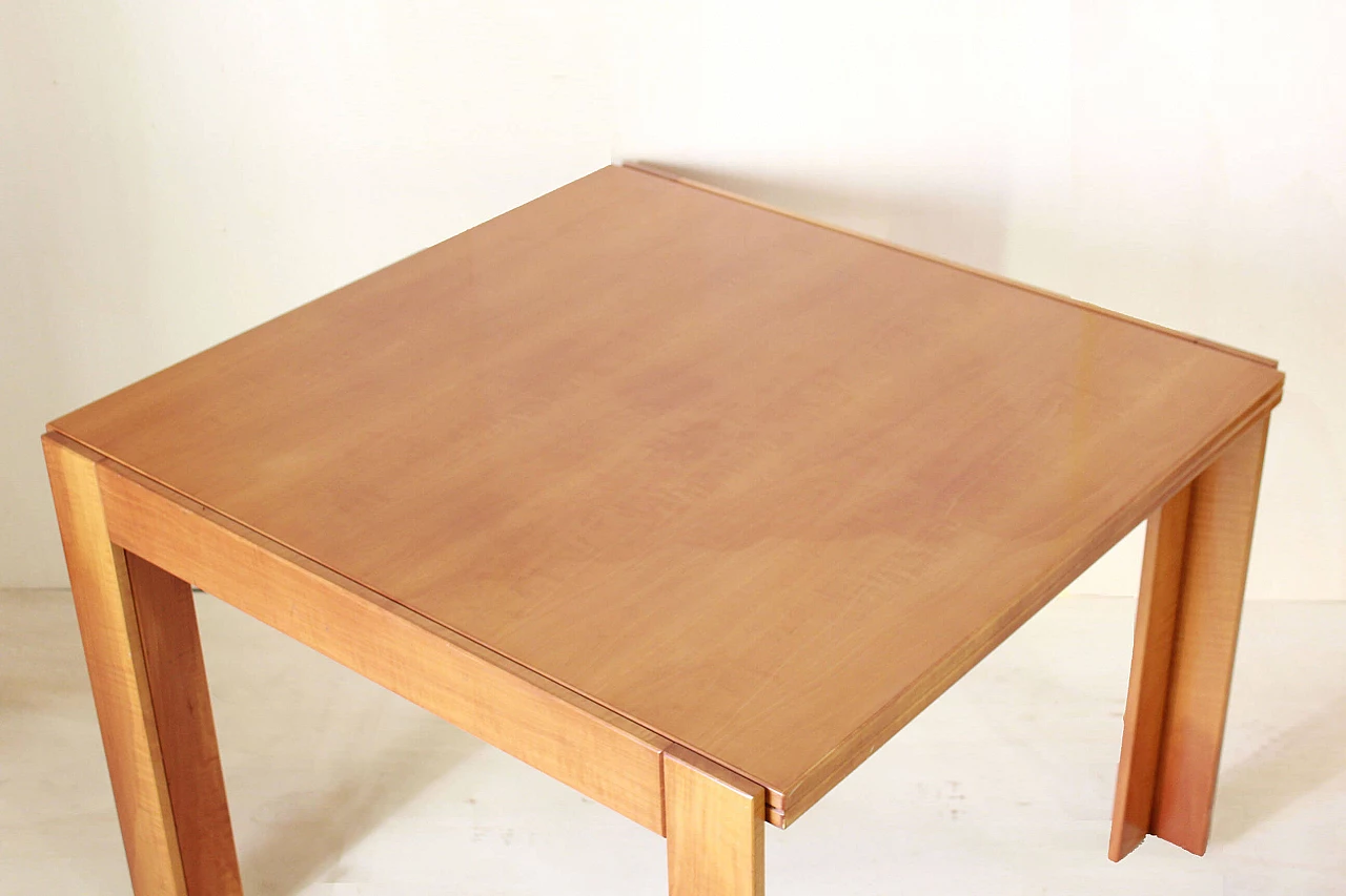 Tavolo da pranzo quadrato di Afra e Tobia Scarpa per Cassina, anni '80 1182343