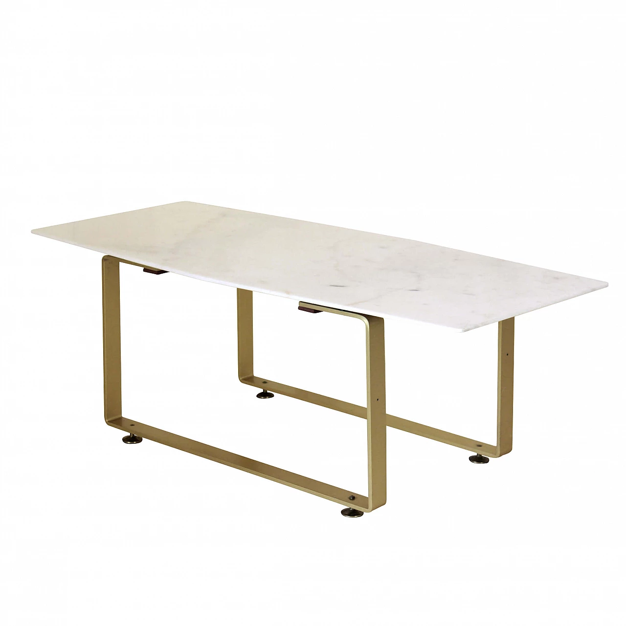Coffee table in iron and marble, 70s 1182837