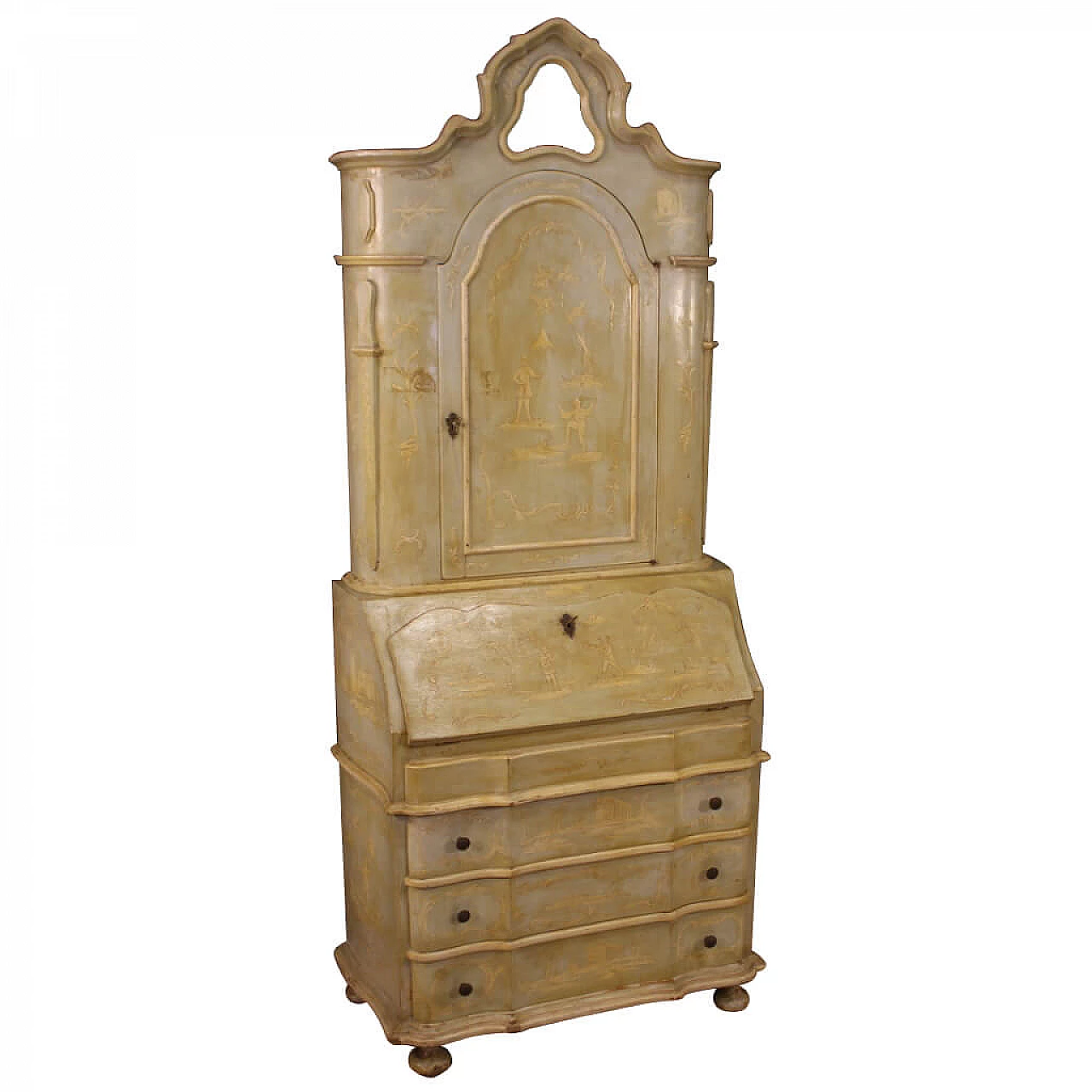 Venetian lacquered and Chinoiserie painted wood trumeau 1182850