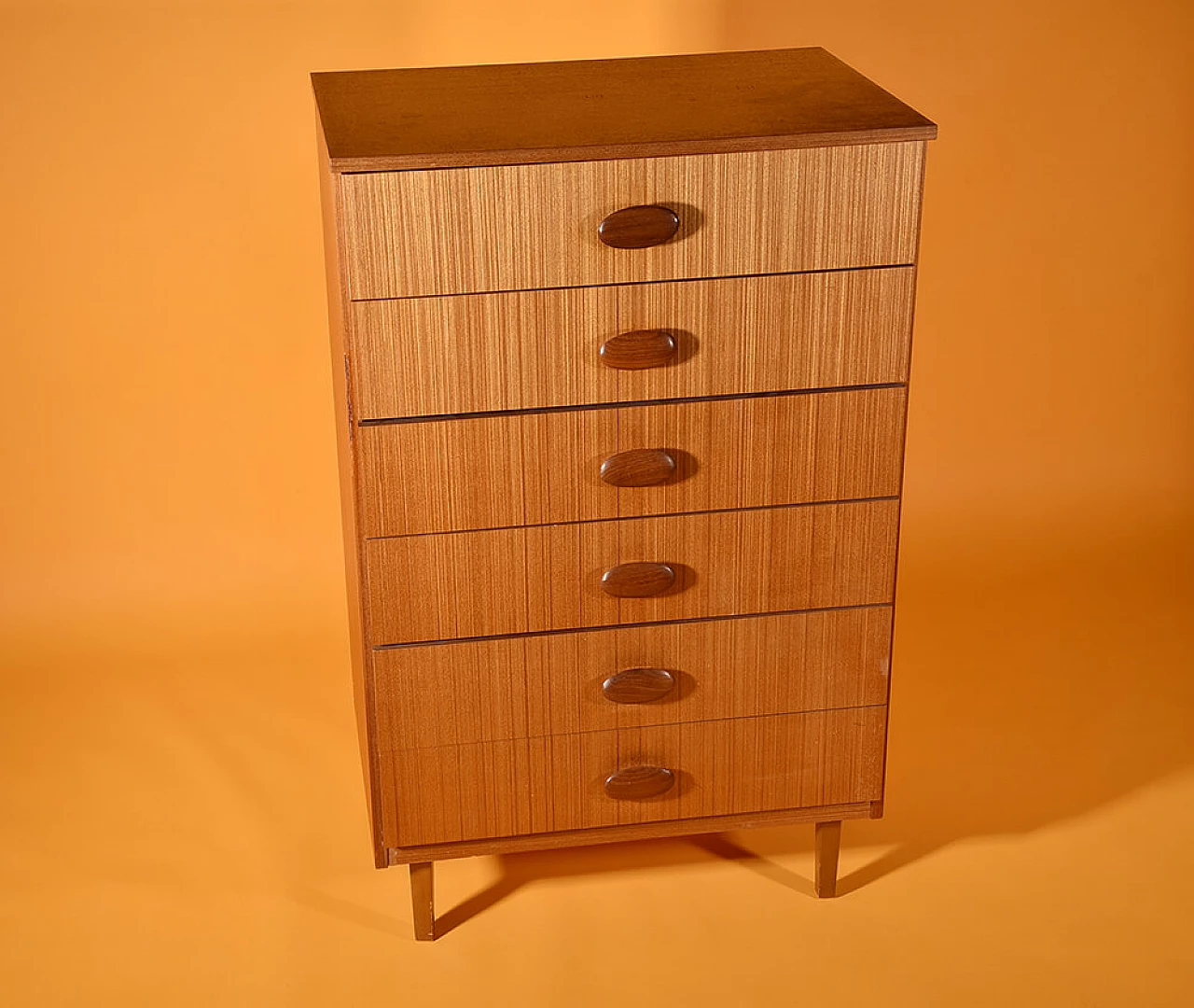 Scandinavian teak chest of drawers, 50s 1182998
