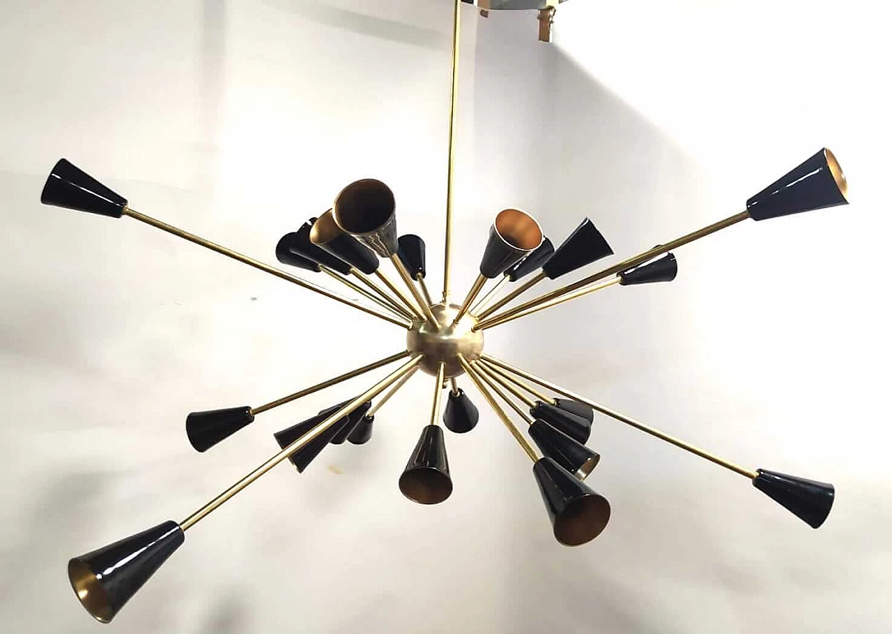 Chandelier with 24 lights in Stilnovo style, 1950s 1183212