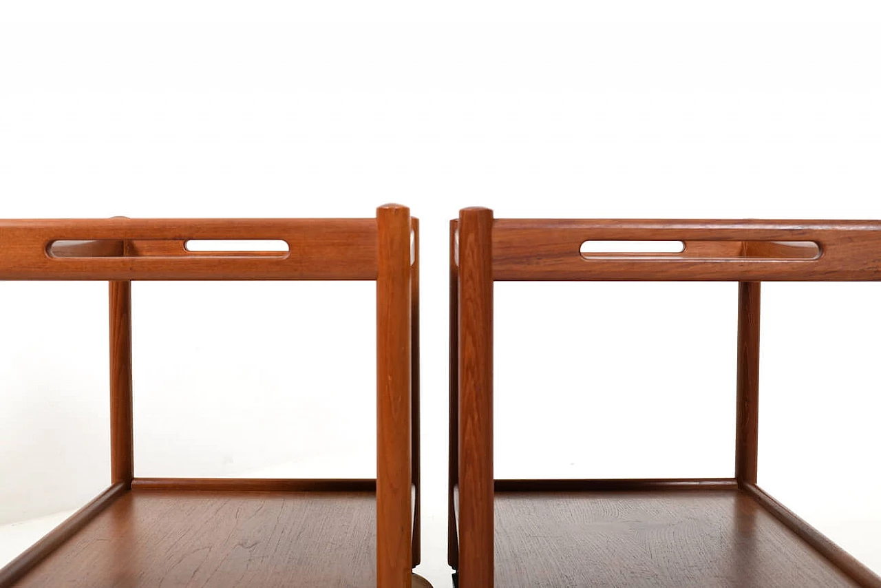 Pair of teak AT-45 serving trolleys by Hans J. Wegner, 60s 1183323