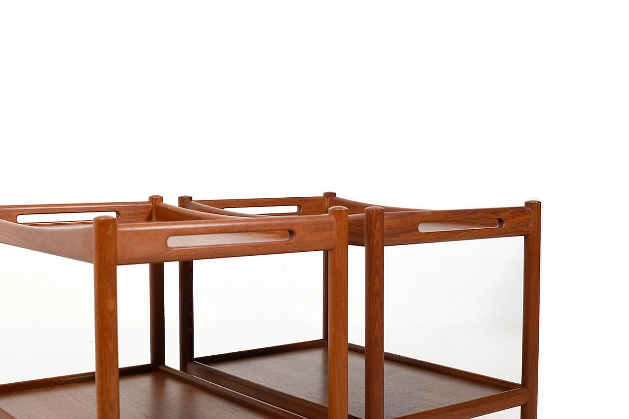 Pair of teak AT-45 serving trolleys by Hans J. Wegner, 60s 1183324