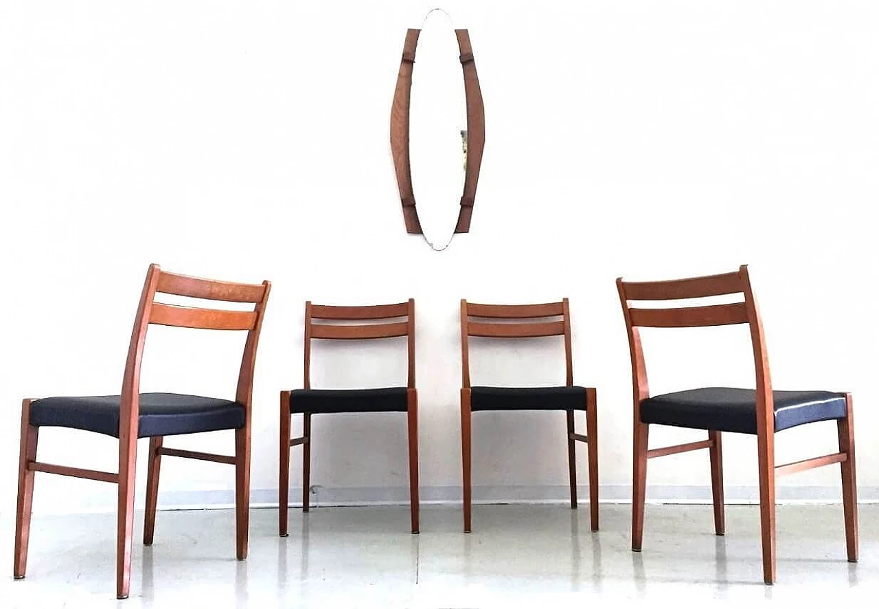 4 Scandinavian chairs, 60s 1183432