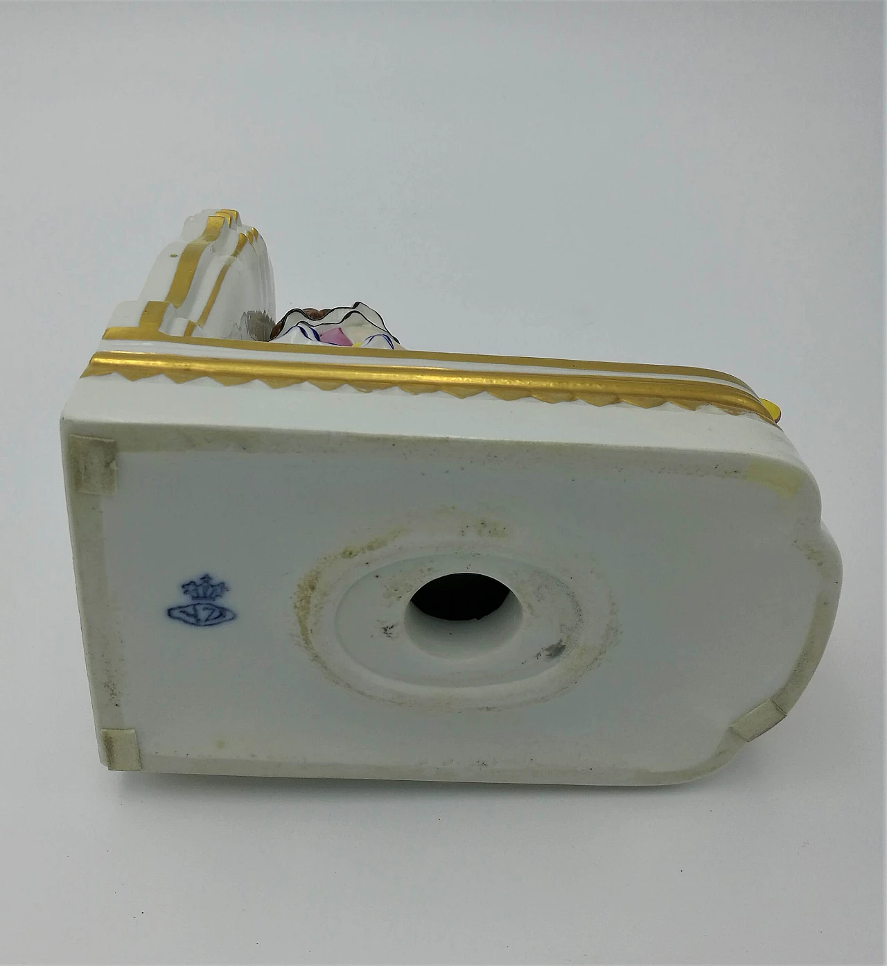 Pair of Art Deco bookends in hand-painted ceramic, 30s 1183808