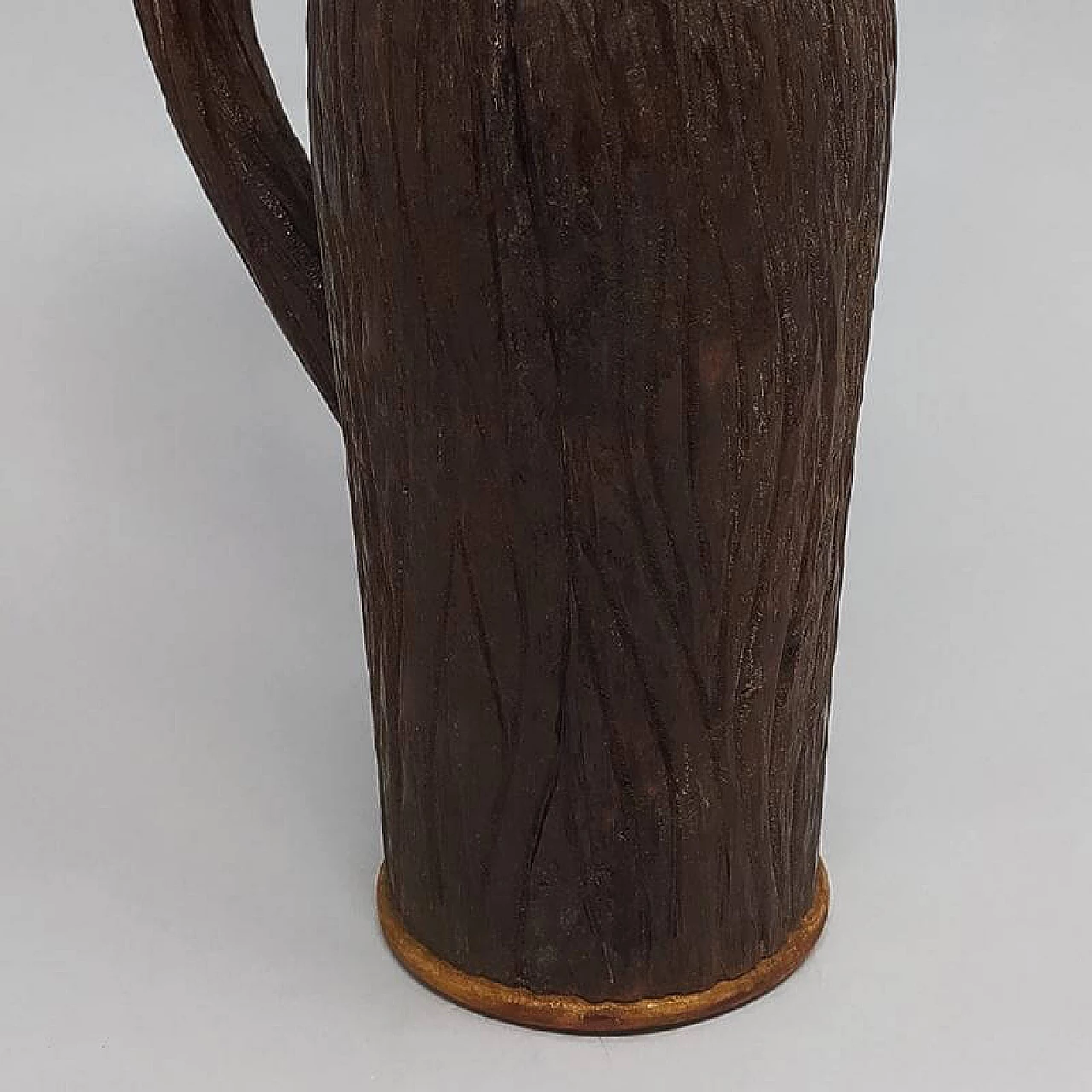 1950s Stunning Aldo Tura Pitcher in Brass and Wood, Made in Italy 1183881