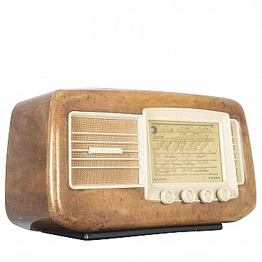 Radio a valvole WR 650 in legno di Watt Radio, anni '50