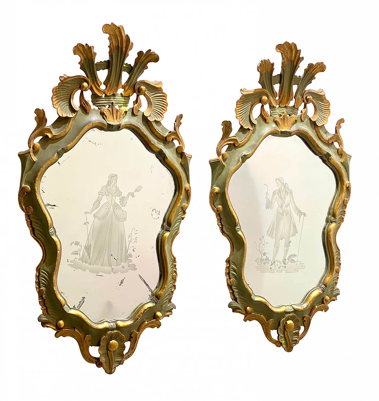 Pair of antique style mirrors, 40's 1183928