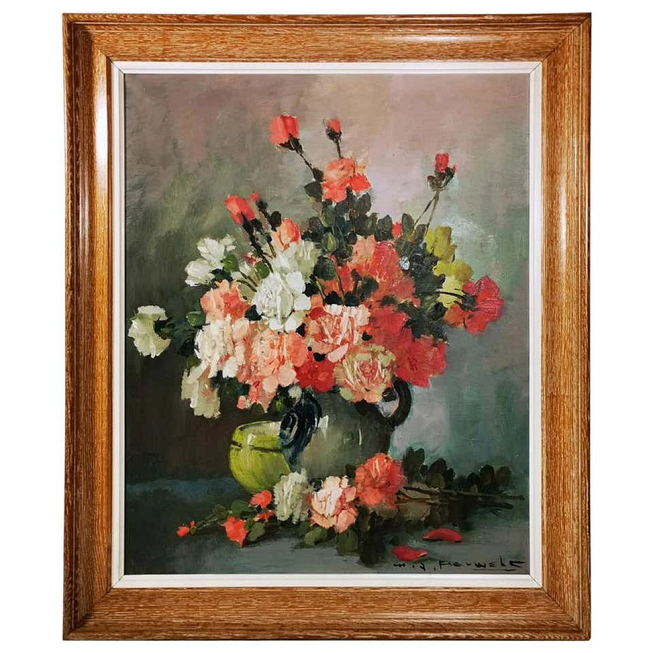 French oil on canvas painting, 40s 1184059