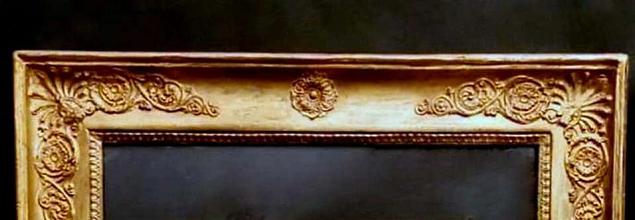 Pittura costruttivista russa  con cornice imperiale in foglia d'oro francese 1184121