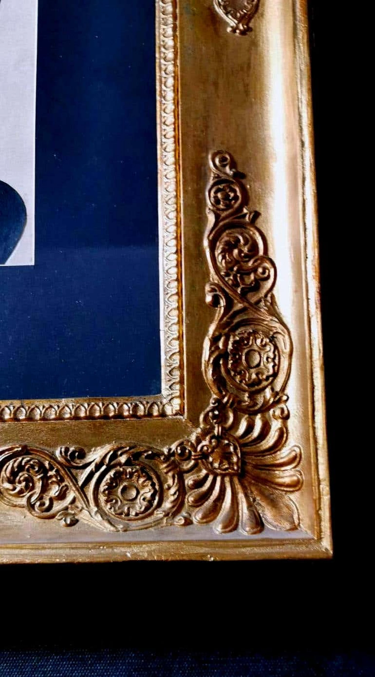 Pittura costruttivista russa  con cornice imperiale in foglia d'oro francese 1184122