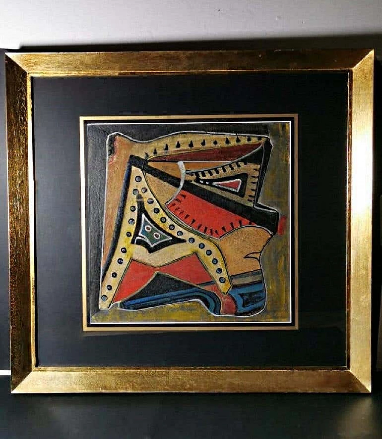 Painting of russian constructivism in mixed technique on cardboard, 20s 1184242