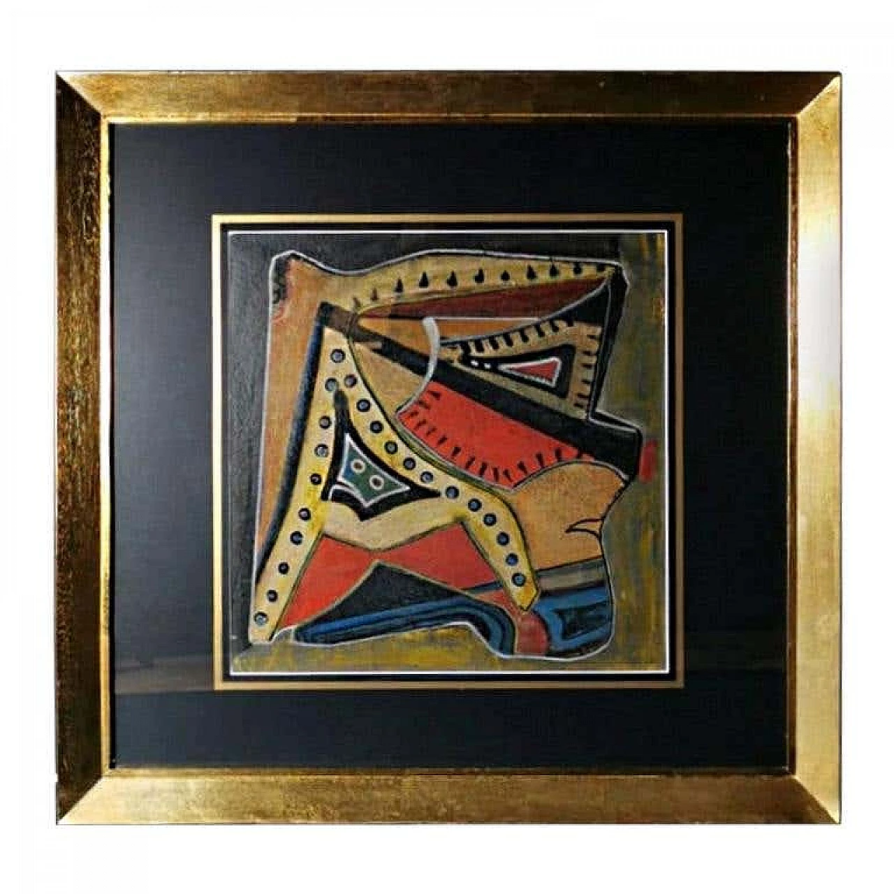 Painting of russian constructivism in mixed technique on cardboard, 20s 1184256
