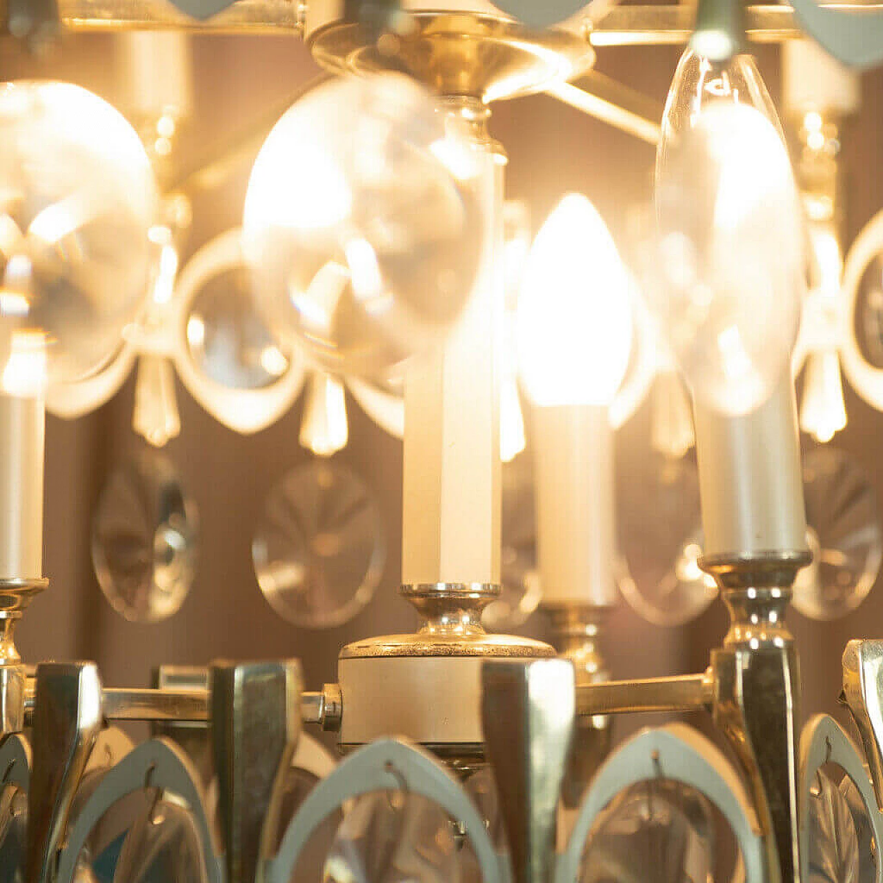 8 lights Murano glass chandelier by Gaetano Sciolari, 70s 1184818