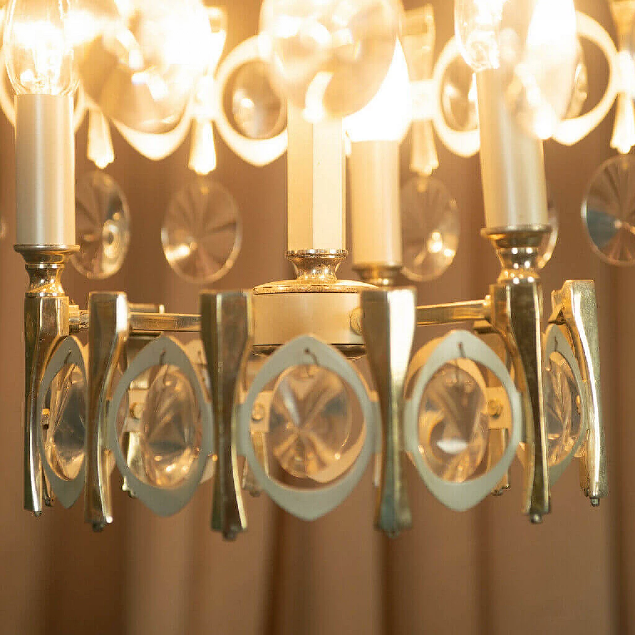 8 lights Murano glass chandelier by Gaetano Sciolari, 70s 1184819