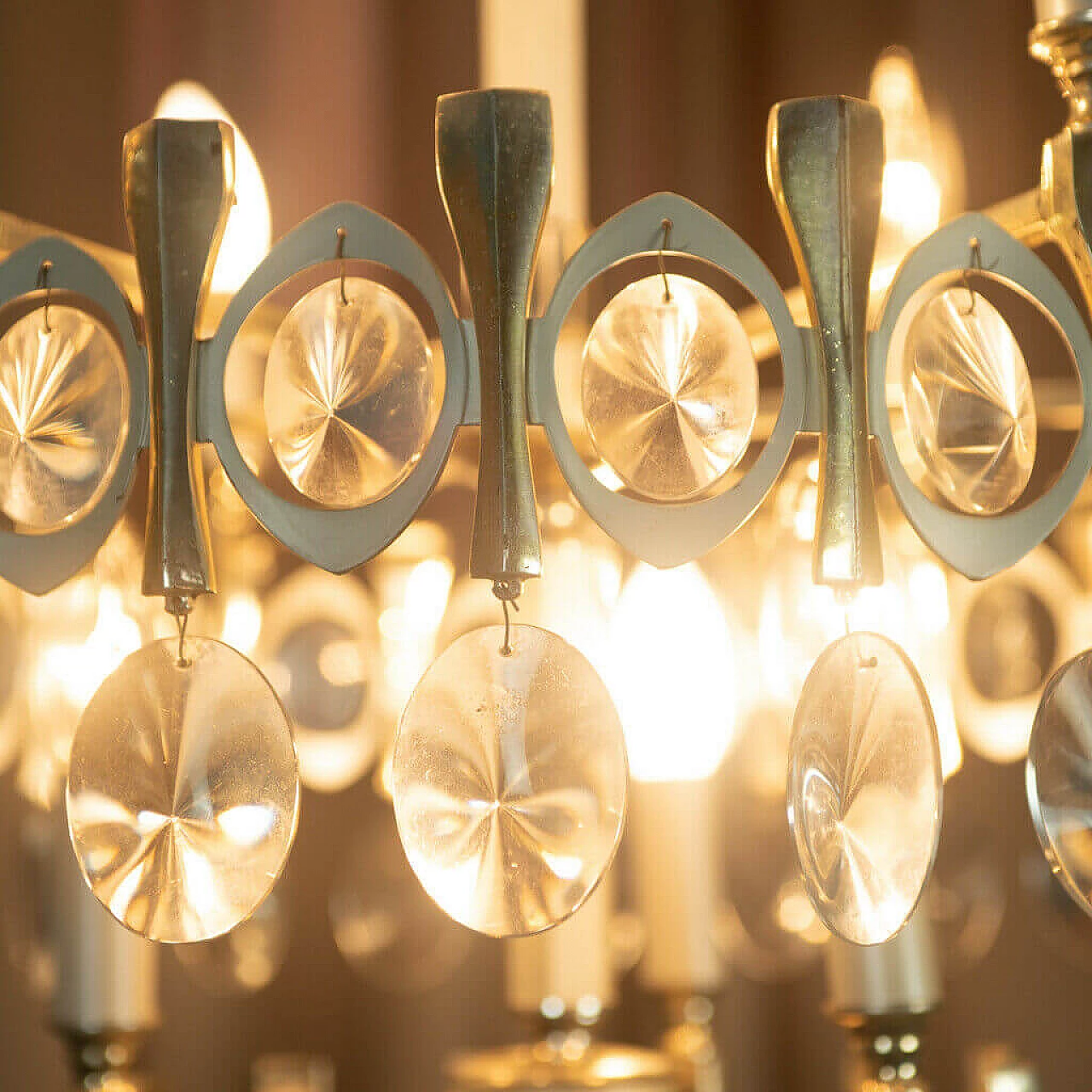8 lights Murano glass chandelier by Gaetano Sciolari, 70s 1184820