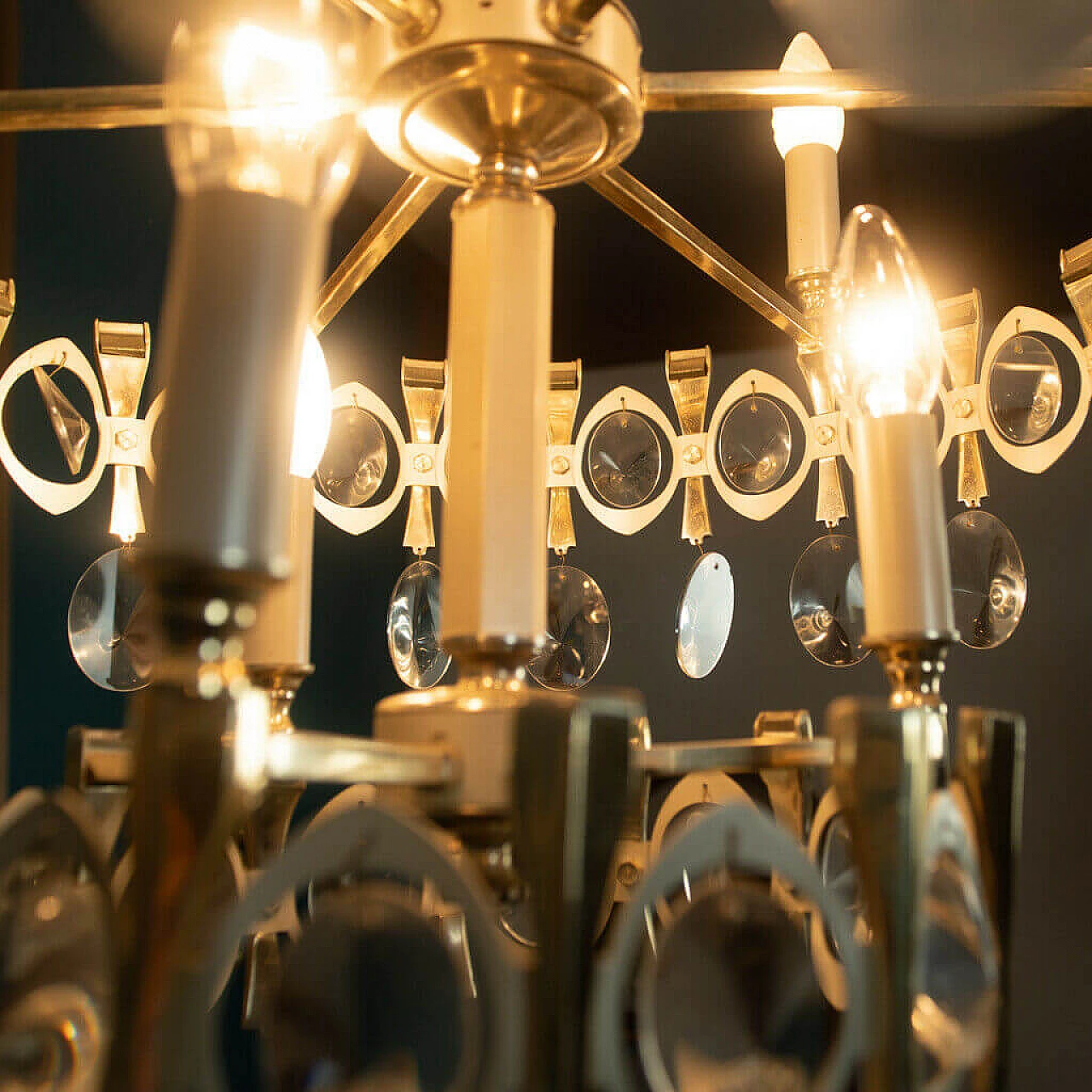 8 lights Murano glass chandelier by Gaetano Sciolari, 70s 1184822