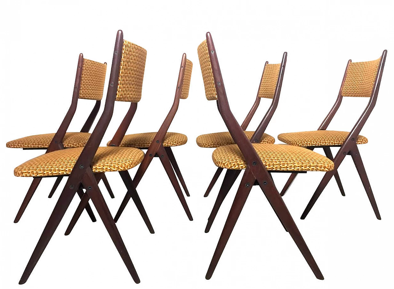 6 Tamigi Chairs by Gaetano & Alessandro Besana, 1950s 1184850