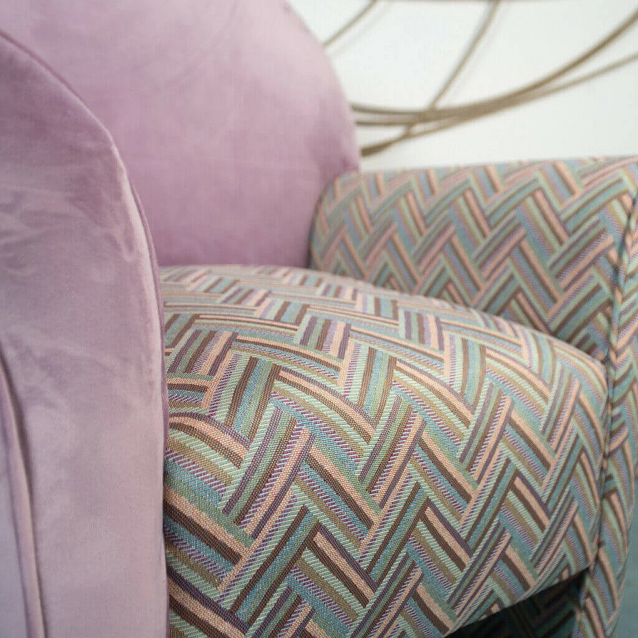 Pair of velvet armchairs, 1970s 1184926