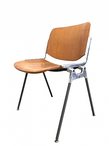 DSC 106 chair in beechwood by Giancarlo Piretti for Anonima Castelli, 60s