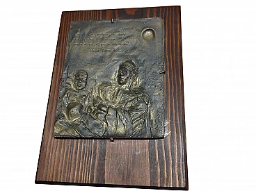 Bassorilievo in bronzo di madre Teresa di Calcutta