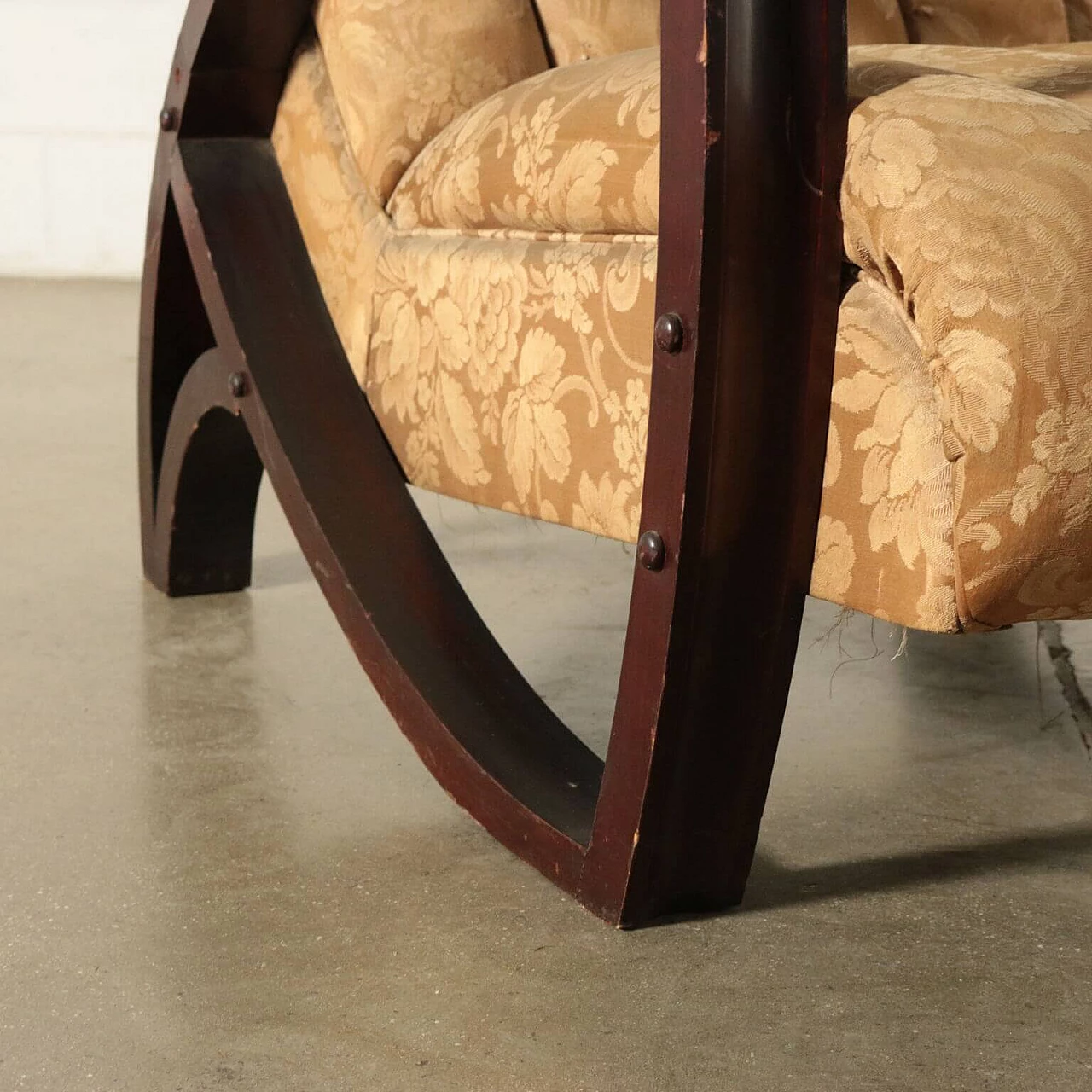 Upholstered beech armchair, 30s 1185252