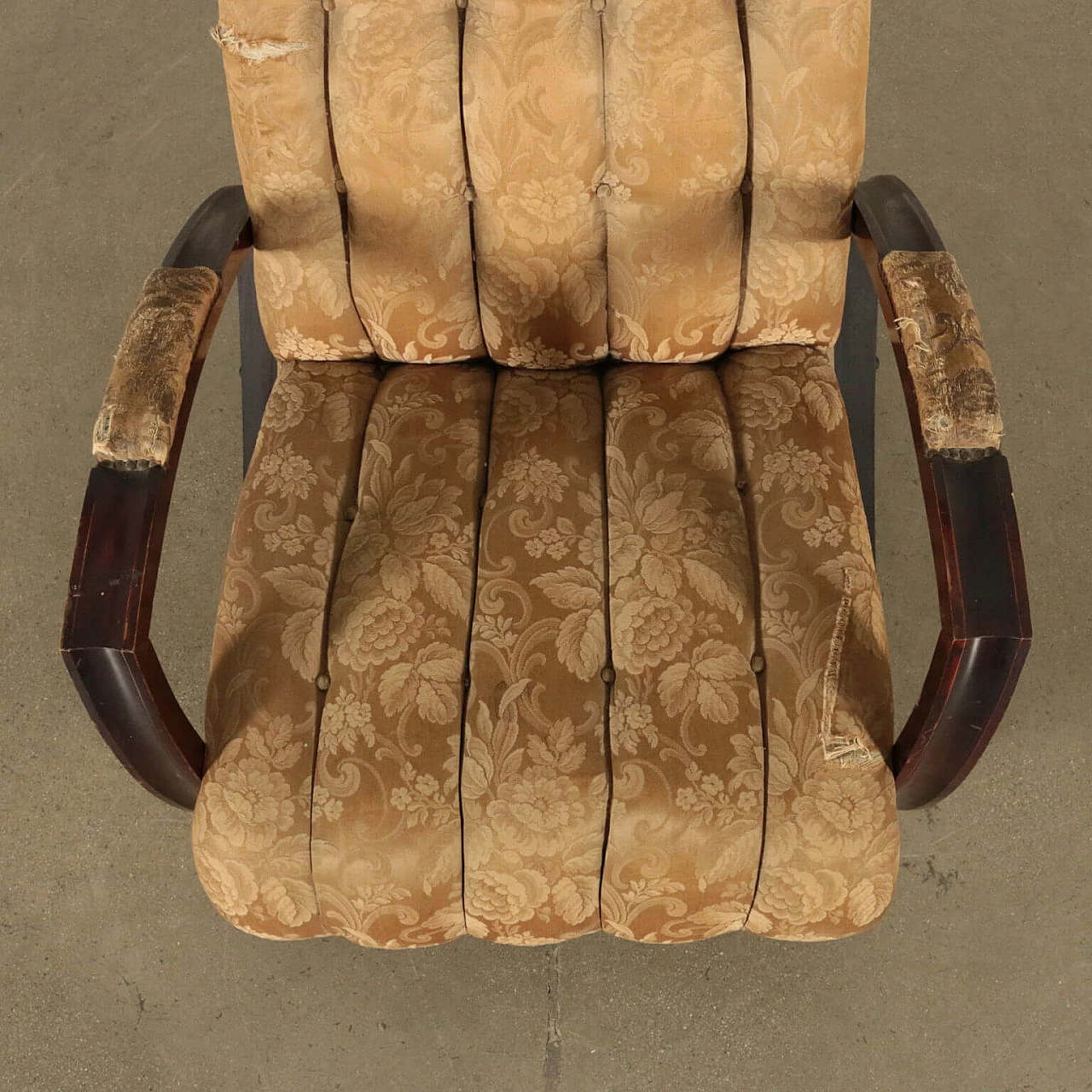 Upholstered beech armchair, 30s 1185253