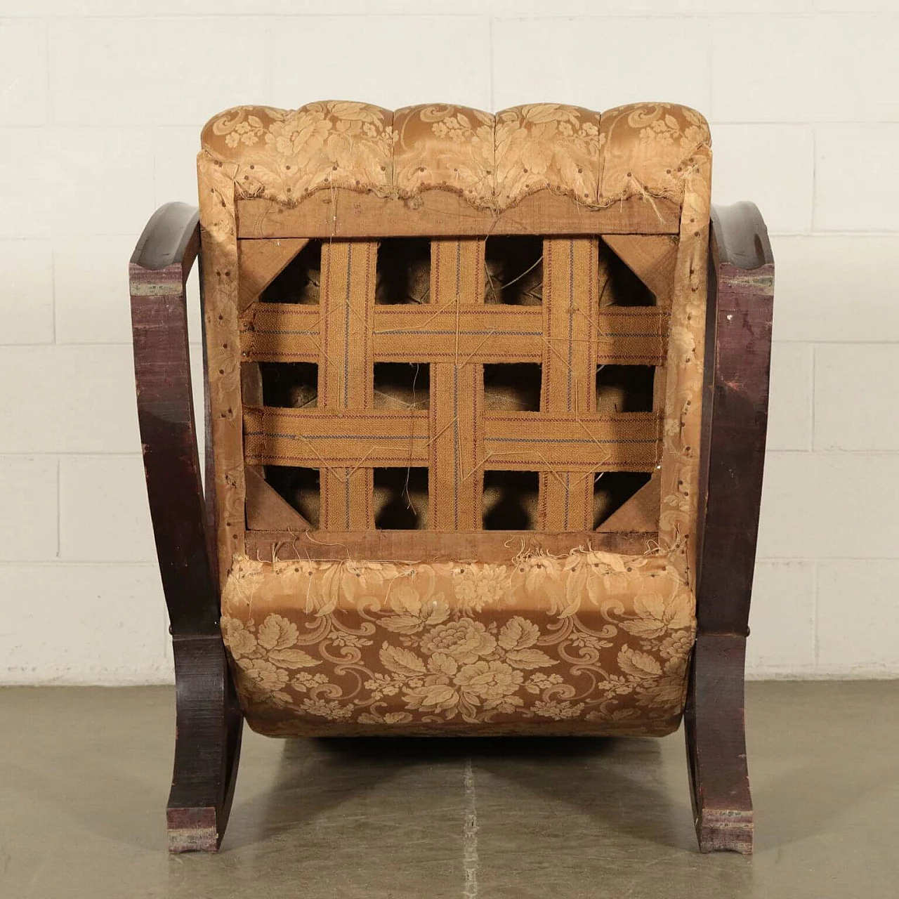 Upholstered beech armchair, 30s 1185256