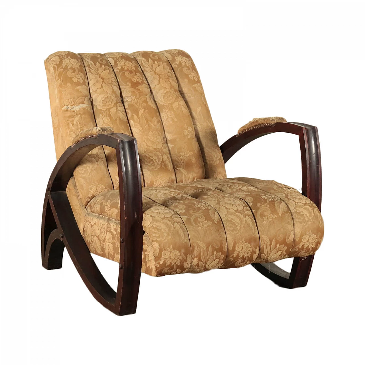 Upholstered beech armchair, 30s 1185257