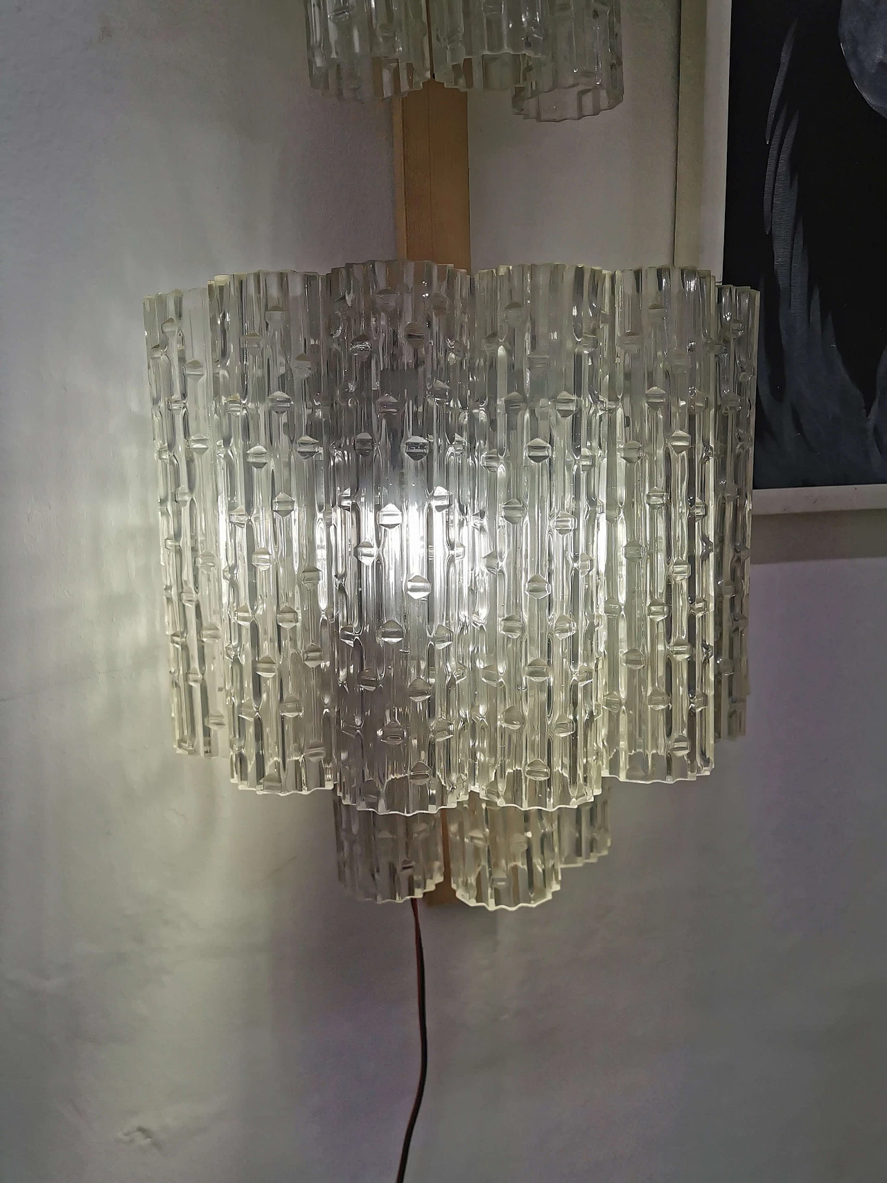 Pair of glass wall lamps by Toni Zuccheri for Venini 1185306