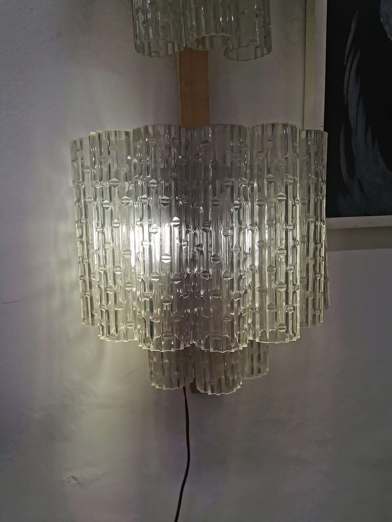 Pair of glass wall lamps by Toni Zuccheri for Venini 1185307